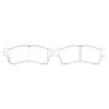 Ceramic brake pad set, Front axle ( SUZUKI - 55810-68H00)