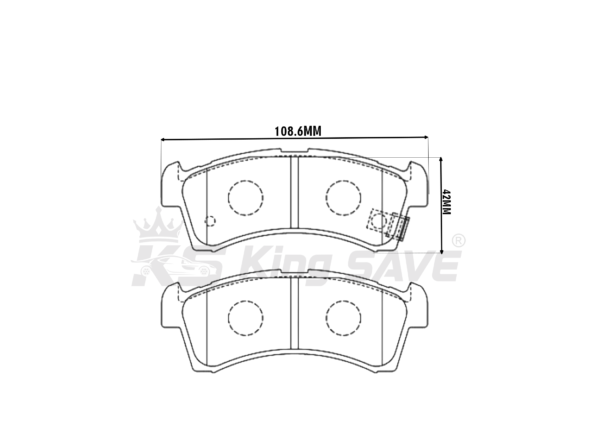 Ceramic brake pads for SUZUKI  Alto & MAZDA  Flair - 55810-74P00  (Front Axle Brake)