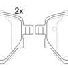 Ceramic brake pad set, Front axle (  BYD - 11490646-00 )