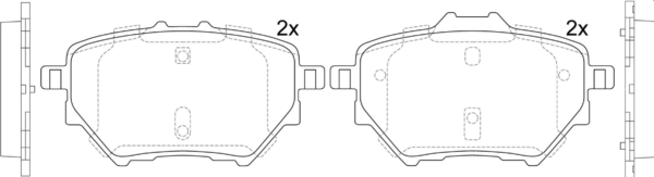 Ceramic brake pad set, Front axle (  BYD - 11490646-00 )