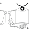 Ceramic brake pad set, Front axle ( D340 AUDI) VOLKSWAGEN D1017
