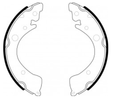 Rear brake shoe(HONDA- K5527) 43153-SN4-003