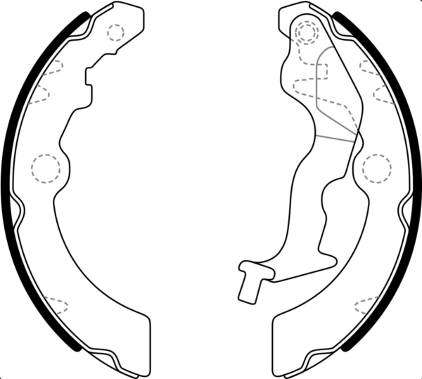 Rear brake shoe (53200M68K10- SUZUKI ) ,K9992
