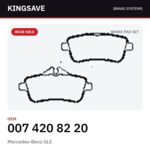 Rear Brake Pad Set for Mercedes-Benz GLE – OEM 007 420 82 20 – KingSave