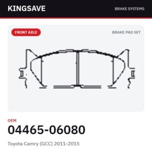 Front Brake Pad Set for Toyota Camry (GCC) 2011-2015 – OEM 04465-06080 – KingSave