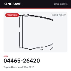 Front Brake Pad Set for Toyota Hiace Van 2006-2016 – OEM 04465-26420 – KingSave
