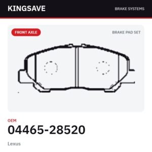 Front Brake Pad Set for Lexus & Toyota Previa 2007-2015 – OEM 04465-28520 – KingSave Front Brake Pad Set for Lexus & Toyota Previa 2007-2015 – OEM 04465-28520 – KingSave