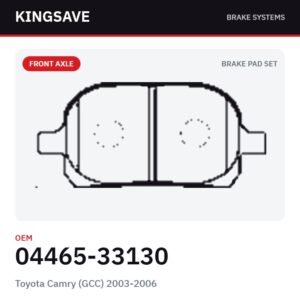 Front Brake Pad Set for Toyota Camry (GCC) 2003-2006 – OEM 04465-33130 – KingSave