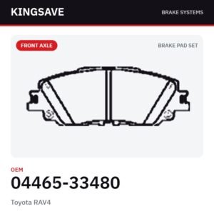 Front Brake Pad Set for Toyota RAV4 & Toyota Camry 2017-2024 – OEM 04465-33480 – KingSave