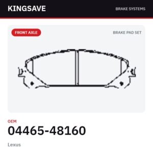 Front Brake Pad Set for Lexus & Toyota Highlander 2008-2015 – OEM 04465-48160 – KingSave Front Brake Pad Set for Lexus & Toyota Highlander 2008-2015 – OEM 04465-48160 – KingSave