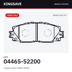 Front Brake Pad Set for Toyota Yaris 2001-2013 – OEM 04465-52200 – KingSave