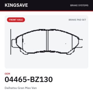 Front Brake Pad Set for Daihatsu Gran Max Van – OEM 04465-BZ130 – KingSave Front Brake Pad Set for Daihatsu Gran Max Van – OEM 04465-BZ130 – KingSave