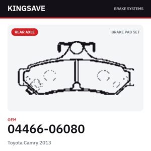 Rear Brake Pad Set for Toyota Camry 2013 – OEM 04466-06080 – KingSave