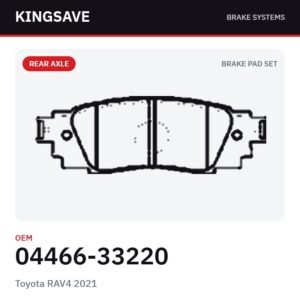 Rear Brake Pad Set for Toyota RAV4 2021 – OEM 04466-33220 – KingSave