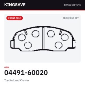 Front Brake Pad Set for Toyota Land Cruiser – OEM 04491-60020 – KingSave