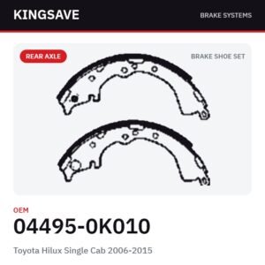 Rear Brake Shoe Set for Toyota Hilux Single Cab 2006-2015 – OEM 04495-0K010 – KingSave