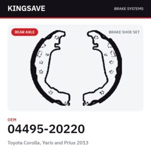 Rear Brake Shoe Set for Toyota Corolla, Yaris and Prius 2013 – OEM 04495-20220 – KingSave