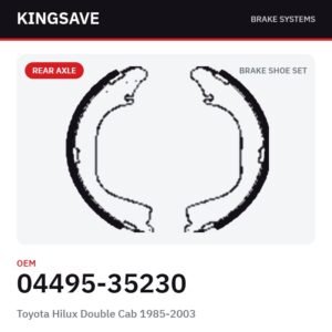 Rear Brake Shoe Set for Toyota Hilux Double Cab 1985-2003 – OEM 04495-35230 – KingSave