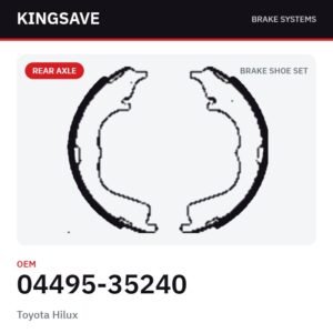 Rear Brake Shoe Set for Toyota Hilux & Toyota Hiace Van 1990-2004 – OEM 04495-35240 – KingSave