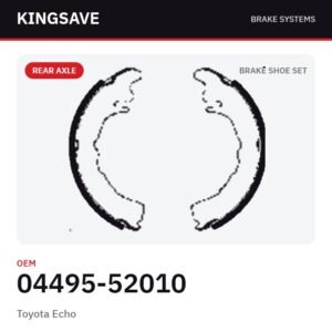 Rear Brake Shoe Set for Toyota Echo & Toyota Corolla 1990-2000 – OEM 04495-52010 – KingSave