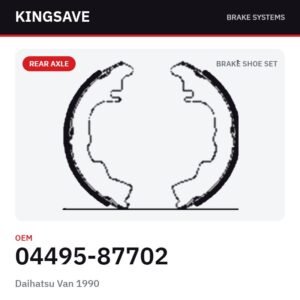 Rear Brake Shoe Set for Daihatsu Van 1990 & Daihatsu Sirion 2000 – OEM 04495-87702 – KingSave