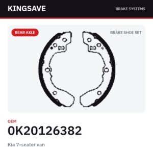 Rear Brake Shoe Set for Kia 7-seater van – OEM 0K20126382 – KingSave