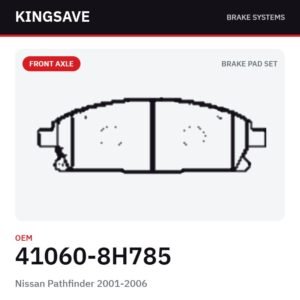 Front Brake Pad Set for Nissan Pathfinder 2001-2006 – OEM 41060-8H785 – KingSave
