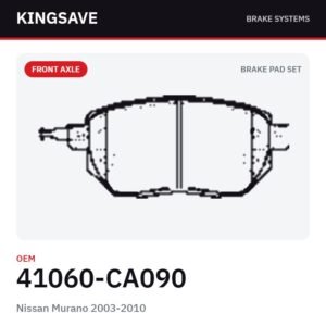 Front Brake Pad Set for Nissan Murano 2003-2010 – OEM 41060-CA090 – KingSave