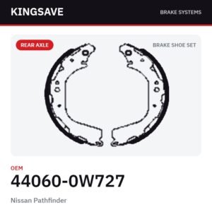 Rear Brake Shoe Set for Nissan Pathfinder – OEM 44060-0W727 – KingSave
