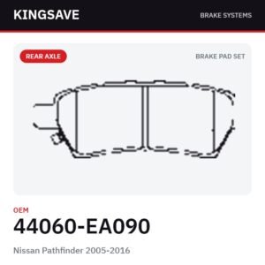 Rear Brake Pad Set for Nissan Pathfinder 2005-2016 – OEM 44060-EA090 – KingSave