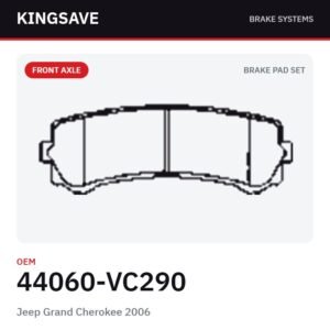 Front Brake Pad Set for Jeep Grand Cherokee 2006 – OEM 44060-VC290 – KingSave Front Brake Pad Set for Jeep Grand Cherokee 2006 – OEM 44060-VC290 – KingSave