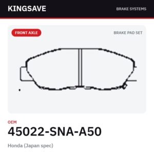 Front Brake Pad Set for Honda (Japan spec) – OEM 45022-SNA-A50 – KingSave Front Brake Pad Set for Honda (Japan spec) – OEM 45022-SNA-A50 – KingSave