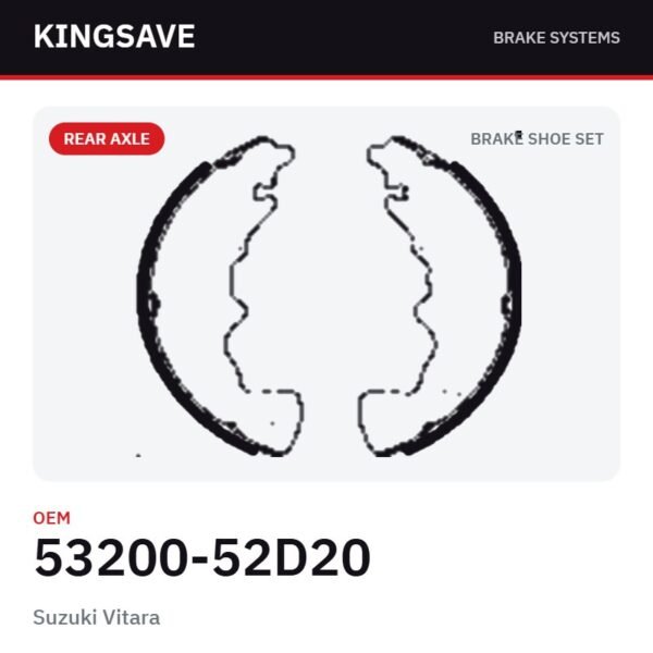 Rear Brake Shoe Set for Suzuki Vitara – OEM 53200-52D20 – KingSave Rear Brake Shoe Set for Suzuki Vitara – OEM 53200-52D20 – KingSave