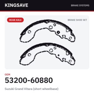 Rear Brake Shoe Set for Suzuki Grand Vitara (short wheelbase) – OEM 53200-60880 – KingSave
