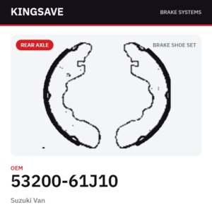 Rear Brake Shoe Set for Suzuki Van – OEM 53200-61J10 – KingSave