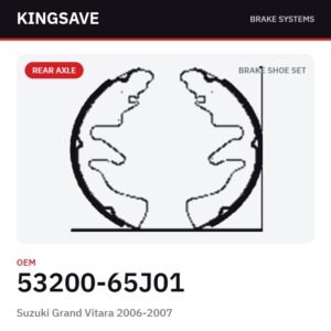 Rear Brake Shoe Set for Suzuki Grand Vitara 2006-2007 – OEM 53200-65J01 – KingSave