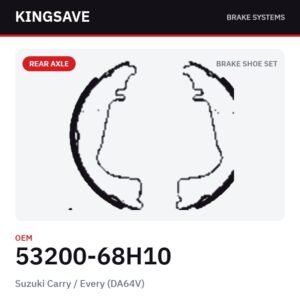 Rear Brake Shoe Set for Suzuki Carry / Every (DA64V) – OEM 53200-68H10 – KingSave
