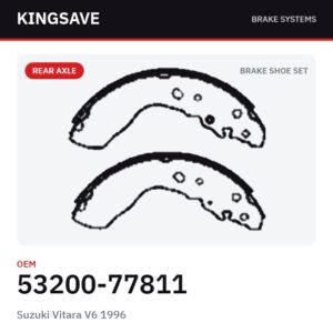 Rear Brake Shoe Set for Suzuki Vitara V6 1996 – OEM 53200-77811 – KingSave