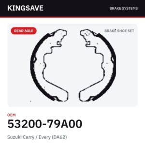 Rear Brake Shoe Set for Suzuki Carry / Every (DA62) – OEM 53200-79A00 – KingSave