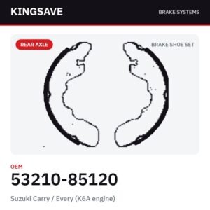 Rear Brake Shoe Set for Suzuki Carry / Every (K6A engine) – OEM 53210-85120 – KingSave