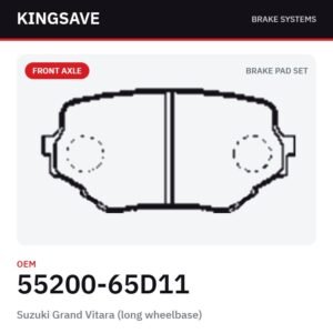 Front Brake Pad Set for Suzuki Grand Vitara (long wheelbase) – OEM 55200-65D11 – KingSave
