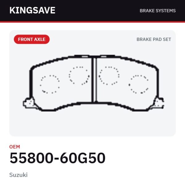 Front Brake Pad Set for Suzuki – OEM 55800-60G50 – KingSave