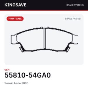 Front Brake Pad Set for Suzuki Aerio 2006 – OEM 55810-54GA0 – KingSave