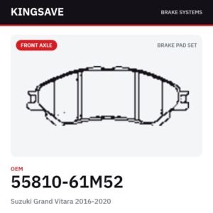 Front Brake Pad Set for Suzuki Grand Vitara 2016-2020 – OEM 55810-61M52 – KingSave
