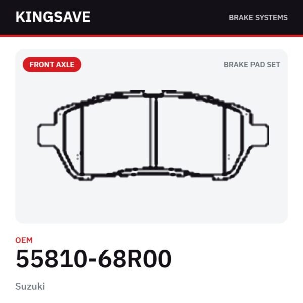 Front Brake Pad Set for Suzuki – OEM 55810-68R00 – KingSave