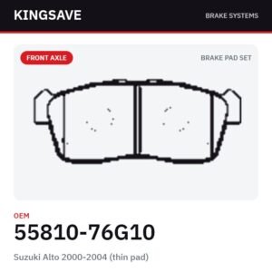 Front Brake Pad Set for Suzuki Alto 2000-2004 (thin pad) – OEM 55810-76G10 – KingSave