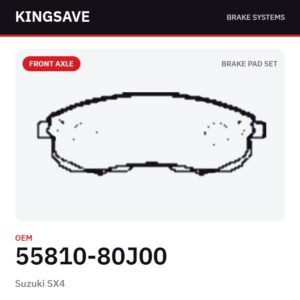 Front Brake Pad Set for Suzuki SX4 & Nissan Maxima 2008 – OEM 55810-80J00 – KingSave