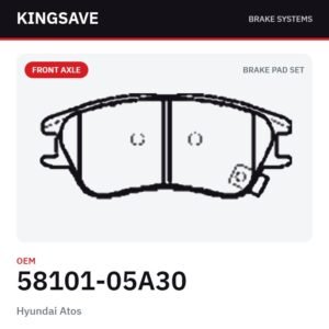 Front Brake Pad Set for Hyundai Atos – OEM 58101-05A30 – KingSave Front Brake Pad Set for Hyundai Atos – OEM 58101-05A30 – KingSave