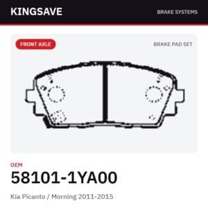 Front Brake Pad Set for Kia Picanto / Morning 2011-2015 – OEM 58101-1YA00 – KingSave Front Brake Pad Set for Kia Picanto / Morning 2011-2015 – OEM 58101-1YA00 – KingSave