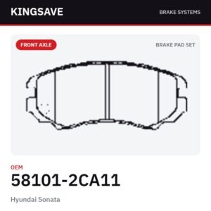 Front Brake Pad Set for Hyundai Sonata & Hyundai Elantra – OEM 58101-2CA11 – KingSave Front Brake Pad Set for Hyundai Sonata & Hyundai Elantra – OEM 58101-2CA11 – KingSave
